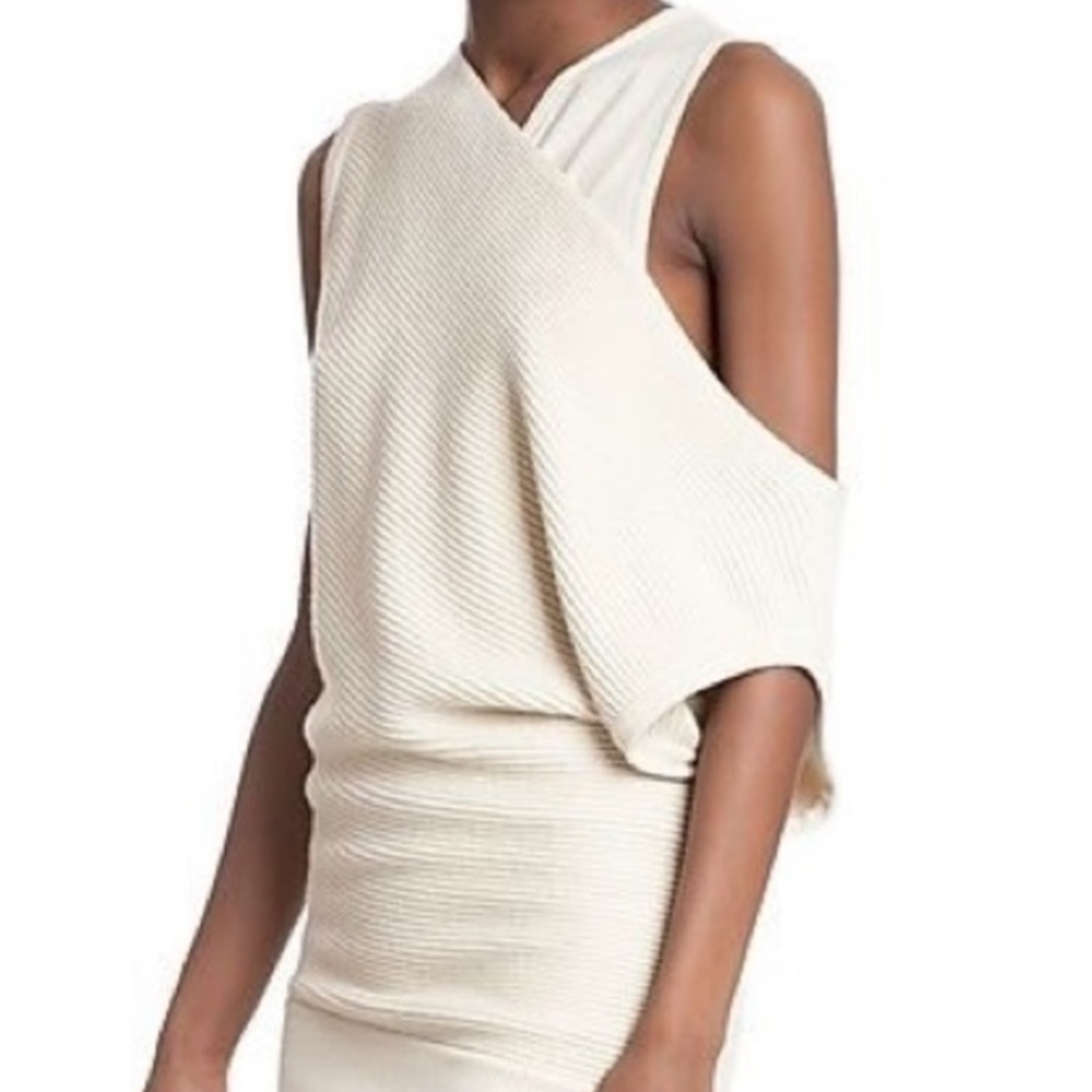 Tracy Reese Off the Shoulder Asymmetric Tunic Sweater - Picture 2 of 8